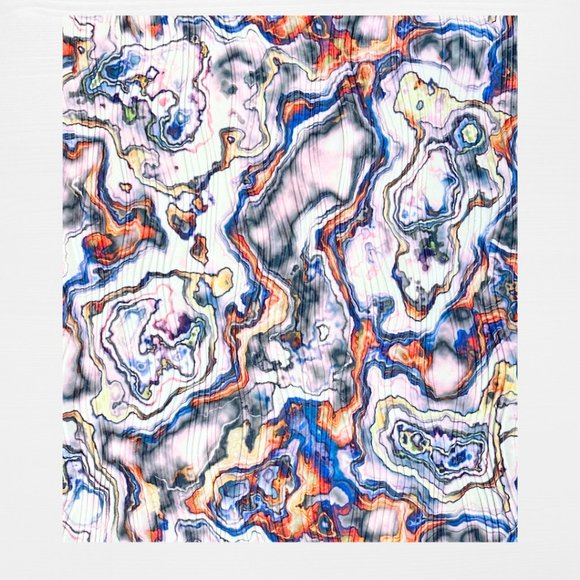 SOLD mermaidcore watercolor pencil skirt leith size large - Picture 3 of 7